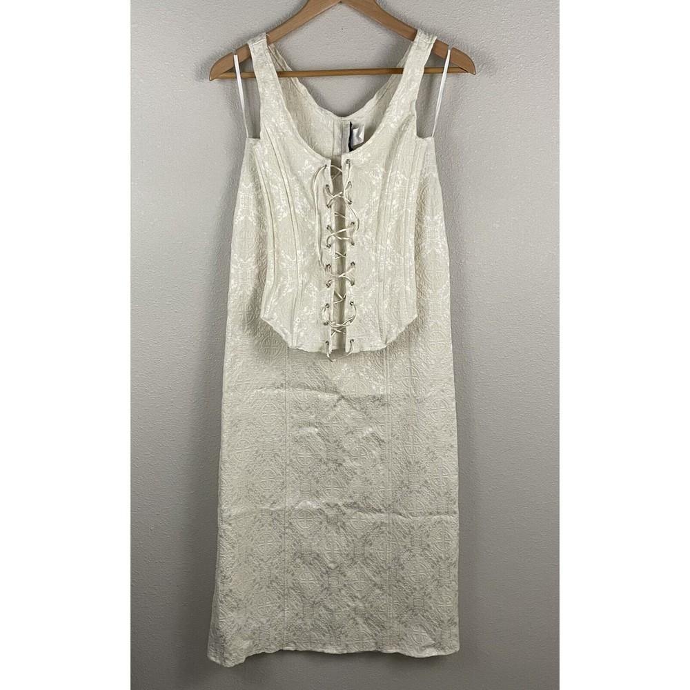 Morbid Threads Womens Small Ivory Brocade SKIRT. CORSET NOT INCLUDED